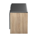 Έπιπλο εισόδου σκαμπό-παπουτσοθήκη Zulla pakoworld 10 ζεύγων sonoma- ανθρακί 110x37x43εκ - Image 6