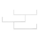 Ραφιέρα τοίχου Tiber pakoworld λευκή 120x22x67εκ - Image 2