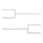 Ραφιέρα τοίχου Sumpa pakoworld 2τεμ λευκό 65x20x18εκ - Image 2