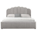 Κρεβάτι Tatiana pakoworld ύφασμα γκρι με αποθηκευτικό χώρο 160x200εκ - Image 3