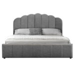 Κρεβάτι διπλό Tatiana pakoworld ύφασμα ανθρακί με αποθηκευτικό χώρο 160x200εκ - Image 3