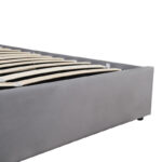 Κρεβάτι διπλό Kamaho pakoworld βελούδο ανθρακί με αποθηκευτικό χώρο 160x200εκ - Image 7