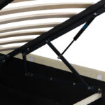 Κρεβάτι διπλό Kamaho pakoworld βελούδο κρεμ με αποθηκευτικό χώρο 160x200εκ - Image 7