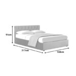 Κρεβάτι διπλό Kamaho pakoworld βελούδο κρεμ με αποθηκευτικό χώρο 160x200εκ - Image 8