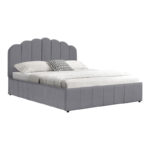 Κρεβάτι Tatiana pakoworld ύφασμα γκρι με αποθηκευτικό χώρο 120x200εκ - Image 2