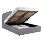 Κρεβάτι Tatiana pakoworld ύφασμα γκρι με αποθηκευτικό χώρο 120x200εκ - Image 3