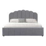 Κρεβάτι Tatiana pakoworld ύφασμα γκρι με αποθηκευτικό χώρο 120x200εκ - Image 4