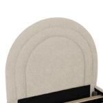 Κρεβάτι Arcuate pakoworld μπουκλέ υφασμα μπεζ με συρόμενο 90x200εκ - Image 5