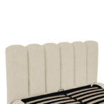 Κρεβάτι Nuvem pakoworld μπουκλέ υφασμα μπεζ με αποθηκευτικό χώρο 160x200εκ - Image 5