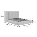 Κρεβάτι Nuvem pakoworld μπουκλέ υφασμα μπεζ με αποθηκευτικό χώρο 160x200εκ - Image 7