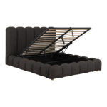 Κρεβάτι Nuvem pakoworld μπουκλέ υφασμα ανθρακί με αποθηκευτικό χώρο 160x200εκ - Image 3