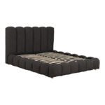 Κρεβάτι Nuvem pakoworld μπουκλέ υφασμα ανθρακί με αποθηκευτικό χώρο 160x200εκ - Image 4