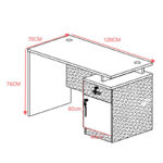 Γραφείο εργασίας επαγγελματικό Oscar pakoworld σε καρυδί-ανθρακί απόχρωση 120x70x76εκ - Image 7