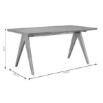 Τραπέζι Winslow pakoworld ξύλο rubberwood ανοικτό καρυδί 160x85x75εκ - Image 4