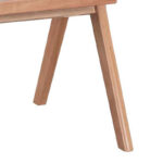 Πολυθρόνα Winslow pakoworld ξύλο rubberwood ανοικτό καρυδί-pvc rattan φυσικό-ύφασμα γκρι - Image 5
