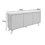 Μπουφές Billie pakoworld sonoma-γκρι 149x40x77εκ - Image 10