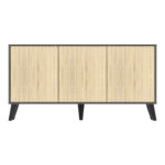 Μπουφές Billie pakoworld ανθρακί-sonoma 149x40x77εκ - Image 5