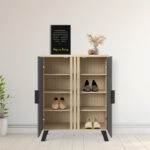 Παπουτσοθήκη-ντουλάπι Shoby pakoworld ανθρακί-sonoma 70.5x30x91εκ - Image 2