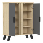 Παπουτσοθήκη-ντουλάπι Shoby pakoworld ανθρακί-sonoma 70.5x30x91εκ - Image 4