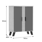 Παπουτσοθήκη-ντουλάπι Shoby pakoworld ανθρακί-sonoma 70.5x30x91εκ - Image 7