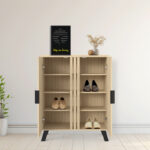 Παπουτσοθήκη-ντουλάπι Shoby pakoworld sonoma 70.5x30x91εκ - Image 2