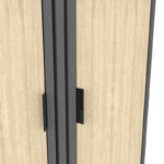 Παπουτσοθήκη-ντουλάπι Shoby pakoworld sonoma-ανθρακί 70.5x30x91εκ - Image 5