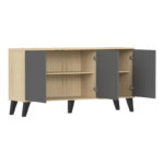 Μπουφές Billie pakoworld sonoma-ανθρακί149x40x77εκ - Image 4