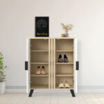 Παπουτσοθήκη-ντουλάπι Shoby pakoworld λευκό-sonoma 70.5x30x91εκ - Image 2