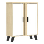 Παπουτσοθήκη-ντουλάπι Shoby pakoworld λευκό-sonoma 70.5x30x91εκ - Image 3