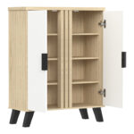 Παπουτσοθήκη-ντουλάπι Shoby pakoworld λευκό-sonoma 70.5x30x91εκ - Image 4