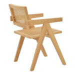 Πολυθρόνα Winslow pakoworld φυσικό rubberwood 52x59x79εκ - Image 3