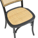 Καρέκλα στοιβαζόμενη Zozele pakoworld φυσικό rattan pe-μαύρο toon wood 45x51x88εκ - Image 9