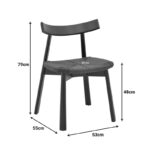 Καρέκλα Clareta pakoworld rubberwood-σχοινί σε φυσική απόχρωση 53x55x79εκ - Image 2