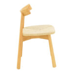 Καρέκλα Clareta pakoworld rubberwood-σχοινί σε φυσική απόχρωση 53x55x79εκ - Image 4