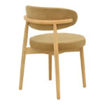 Καρέκλα Luben pakoworld ύφασμα καφέ - rubberwood σε φυσική απόχρωση 53x54x79εκ - Image 3