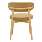 Καρέκλα Luben pakoworld ύφασμα καφέ - rubberwood σε φυσική απόχρωση 53x54x79εκ - Image 6