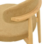 Καρέκλα Luben pakoworld ύφασμα καφέ - rubberwood σε φυσική απόχρωση 53x54x79εκ - Image 8