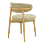 Καρέκλα Luben pakoworld ύφασμα γκρι - rubberwood σε φυσική απόχρωση 53x54x79εκ - Image 3