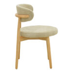 Καρέκλα Luben pakoworld ύφασμα γκρι - rubberwood σε φυσική απόχρωση 53x54x79εκ - Image 4