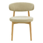 Καρέκλα Luben pakoworld ύφασμα γκρι - rubberwood σε φυσική απόχρωση 53x54x79εκ - Image 5