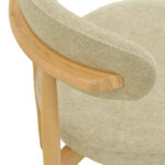 Καρέκλα Luben pakoworld ύφασμα γκρι - rubberwood σε φυσική απόχρωση 53x54x79εκ - Image 8