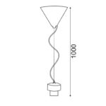 NETTO ΦΩΤΙΣΤΙΚΟ ΚΡΕΜΑΣΤΟ ΜΑΥΡΟ ΜΕΤΑΛΛΙΚΟ ΣΥΜΒΑΤΙΚΟ 1ΧΕ27 1000mm - Image 6