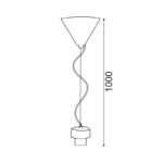 NETTO ΦΩΤΙΣΤΙΚΟ ΚΡΕΜΑΣΤΟ ΜΑΥΡΟ ΜΕΤΑΛΛΙΚΟ ΣΥΜΒΑΤΙΚΟ 1ΧΕ27 1000mm - Image 4