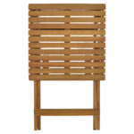 Τραπεζαρία Joter-Lazio pakoworld σετ 5τεμ πτυσσόμενο φυσικό μασίφ ξύλο ακακίας 50x50x70εκ - Image 4