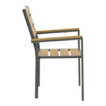 Πολυθρόνα Breze pakoworld στοιβαζόμενη plywood σε φυσική-αλουμίνιο σε ανθρακί απόχρωση 57.5x60x88εκ - Image 4