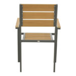 Πολυθρόνα Breze pakoworld στοιβαζόμενη plywood σε φυσική-αλουμίνιο σε ανθρακί απόχρωση 57.5x60x88εκ - Image 6