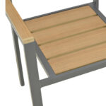 Πολυθρόνα Breze pakoworld στοιβαζόμενη plywood σε φυσική-αλουμίνιο σε ανθρακί απόχρωση 57.5x60x88εκ - Image 8