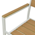 Πολυθρόνα Breze pakoworld στοιβαζόμενη plywood σε φυσική-αλουμίνιο σε λευκή απόχρωση 57.5x60x88εκ - Image 8