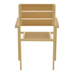 Πολυθρόνα Breze pakoworld στοιβαζόμενη plywood σε φυσική-αλουμίνιο σε cappuccino απόχρωση 57.5x60x88εκ - Image 6