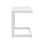 Τραπεζι Aether pakoworld αλουμίνιο σε λευκή απόχρωση 37.5x36.5x53εκ - Image 2